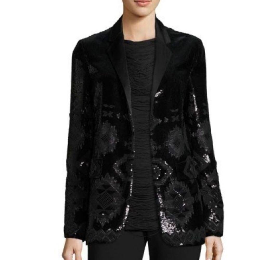Ralph Lauren Collection Purple Label Sequin Blazer Evening Jacket Geometric $6K